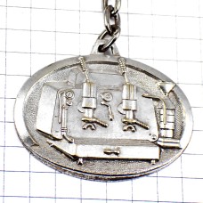 キーホルダー・エスプレッソコーヒーマシン珈琲機シルバー銀色