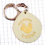 キーホルダー・ニワトリ雄鶏印ガレットお菓子サンミッシェル革製レザー