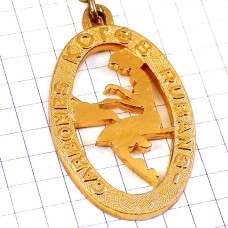 キーホルダー・タイプライターと秘書の女の子ゴールド金色 KORES CARBON WRITING-MACHINE OFFICE-LADY