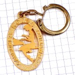 キーホルダー・タイプライターと秘書の女の子ゴールド金色 KORES CARBON WRITING-MACHINE OFFICE-LADY