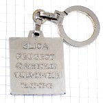 キーホルダー・プジョー車ライオン銀色シルバーエンブレム PEUGEOT FRANCE