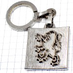 キーホルダー・プジョー車ライオン銀色シルバーエンブレム PEUGEOT FRANCE