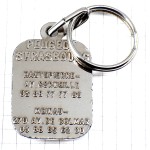 キーホルダー・プジョー車ライオンのロゴ銀色シルバーエンブレム