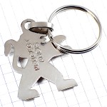 キーホルダー・プジョー車ライオンのロゴ銀色シルバーエンブレム