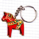 キーホルダー・馬の置物おもちゃ絵柄付きウマ