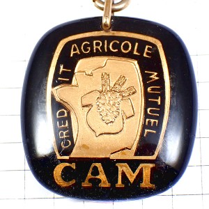 キーホルダー・シャンパーニュのブドウ房シャンパン葡萄酒クレディアグリコル銀行 CREDIT-AGRICOLE BANK FRANCE