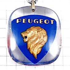 キーホルダー・プジョー金色ライオン車エッソ石油ゴールド PEUGEOT ESSO BOURBON FRANCE EXXONMOBIL USA