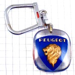 キーホルダー・プジョー金色ライオン車エッソ石油ゴールド PEUGEOT ESSO BOURBON FRANCE EXXONMOBIL USA