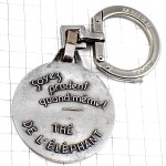 キーホルダー・紅茶テドレレファン幸運を運ぶ象シルバー銀色 THE-DE-L-ELEPHANT FRANCE