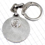 キーホルダー・マリア様ノートルダム聖人サンクリストフォロ銀色シルバー