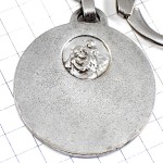 キーホルダー・マリア様ノートルダム聖人サンクリストフォロ銀色シルバー