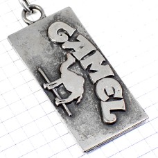 キーホルダー・キャメル煙草タバコ駱駝シルバー銀色 CAMEL USA
