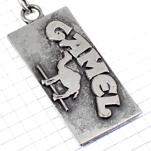 キーホルダー・キャメル煙草タバコ駱駝シルバー銀色 CAMEL USA