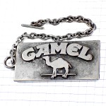 キーホルダー・キャメル煙草タバコ駱駝シルバー銀色 CAMEL USA