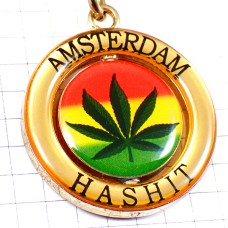 キーホルダー・オランダのアムステルダム葉っぱマリファナ大麻