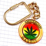 キーホルダー・オランダのアムステルダム葉っぱマリファナ大麻