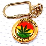 キーホルダー・オランダのアムステルダム葉っぱマリファナ大麻