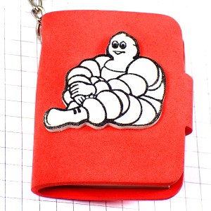キーホルダー・メモ帳ミシュラン社ビバンダムくん白いキャラクター BIBENDUM MICHELIN FRANCE