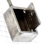 キーホルダー・金庫「開けて」フランス語シルバー銀色 COFFRE-FORT OUVREZ-MOI