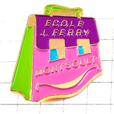 ピンバッジ・学生カバン鞄ピンク色の笑顔