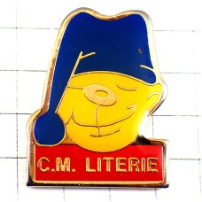 ピンバッジ・ナイトキャップ青いパジャマ帽子