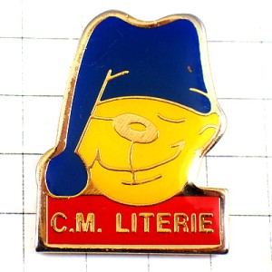 ピンバッジ・ナイトキャップ青いパジャマ帽子