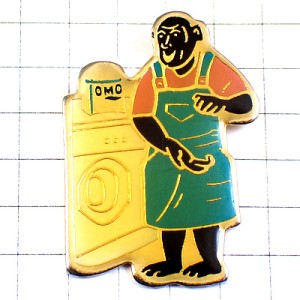 ピンバッジ・ゴリラのお母さん洗濯機ＯＭＯ洗剤