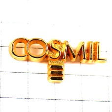 ピンバッジ・ユージーヌ化粧品コスミル金色ゴールド EUGENE PARIS COSMIL FRANCE