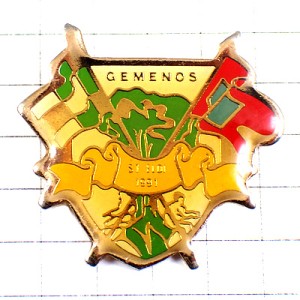 ピンバッジ・旗や木や人の紋章 GEMENOS FLAG ST-ELOI FRANCE