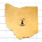 ピンバッジ・オハイオ州の形アメリカ/USA米国 OHIO MAP SOFTBALL FAULTLESS-BARBER