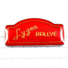 ピンバッジ・車ラリーレース赤い看板