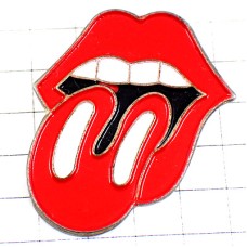 ピンバッジ・ローリングストーンズ唇舌リップ＆タン音楽バンド英国イギリスUK ROLLING-STONES