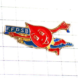 ピンバッジ・献血しずく赤い血の一滴