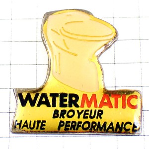 ピンバッジ・トイレ白い陶器 WATER-MATIC TOILET