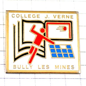 ピンバッジ・本スポーツ小説家ジュールベルヌ中学校 JULES-VERNE FRANCE