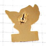 ピンバッジ・フクロウ梟ミミズク鳥ブルー青 MINIDOU HIBOU OWL