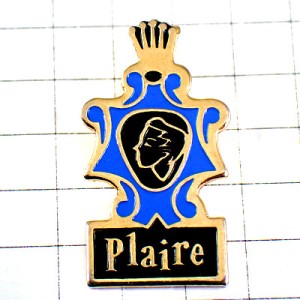 ピンバッジ・香水ボトル型ラベル女の子の横顔