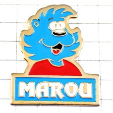 ピンバッジ・青い犬のキャラクター赤いTシャツ ピンバッジ・青い犬のキャラクター赤いTシャツ