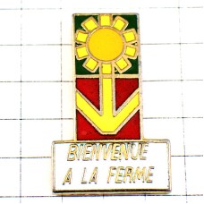 ピンバッジ・農場へようこそ太陽 BIENVENUE-A-LA-FERME FRANCE ピンバッジ・農場へようこそ太陽 BIENVENUE-A-LA-FERME FRANCE