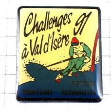 ピンバッジ・スキー選手チャレンジ雪煙