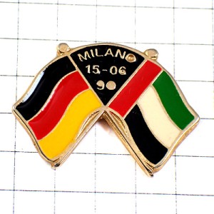 ピンバッジ・サッカーワールドカップ1990イタリア大会ドイツ対アラブ首長国連邦ミラノ