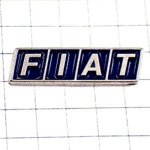 ピンバッジ・フィアット車エンブレム紺色ロゴ FIAT ITALIA ITALY