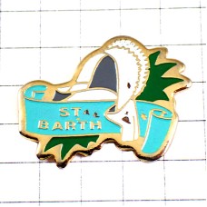 ピンバッジ・サンバルテルミー島リボン ST-BARTH ISLAND