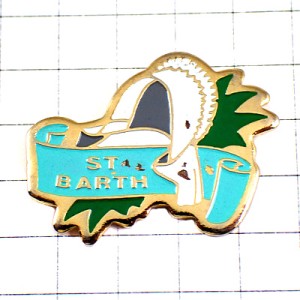 ピンバッジ・サンバルテルミー島リボン ST-BARTH ISLAND