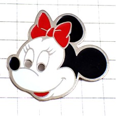 ピンバッジ・ミニーちゃんディズニー赤いリボン DISNEY MINNIE NOEUD
