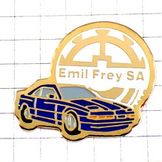 ピンバッジ・青い車ブルー歯車