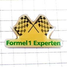ピンバッジ・F1交差する旗チェッカーフラッグ車 FLAG GERMANY DEUTSCHLAND FORMEL1