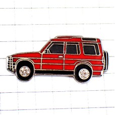 ピンバッジ・ランドローバー赤い車ディスカバリー英国イギリス車UK ROVER RANGE-ROVER LAND-ROVER ENGLAND