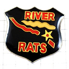 ピンバッジ・アイスホッケー星リバーラッツ紋章 RIVER-RATS RIVER-RATS USAF RED-RIVER-VALLEY VIETNAM