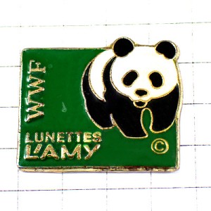 ピンバッジ・パンダ/WWF世界自然保護基金ラミー眼鏡メガネ LAMY WWF PANDA